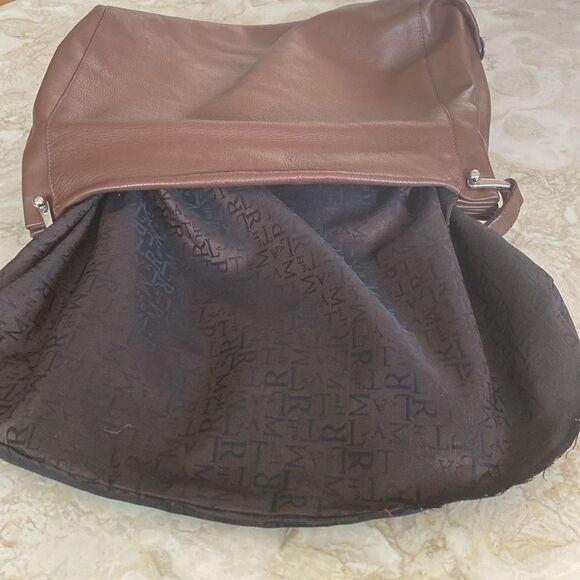 Lamarthe Paris Leather Hobo Shoulder Bag Brown - Picture 13 of 15
